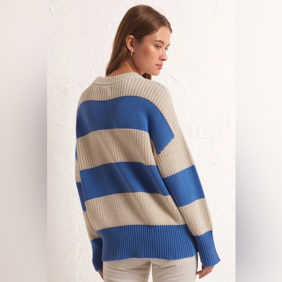 Z SUPPLY FRESCA STRIPE SWEATER in Small - Picture 2 of 6